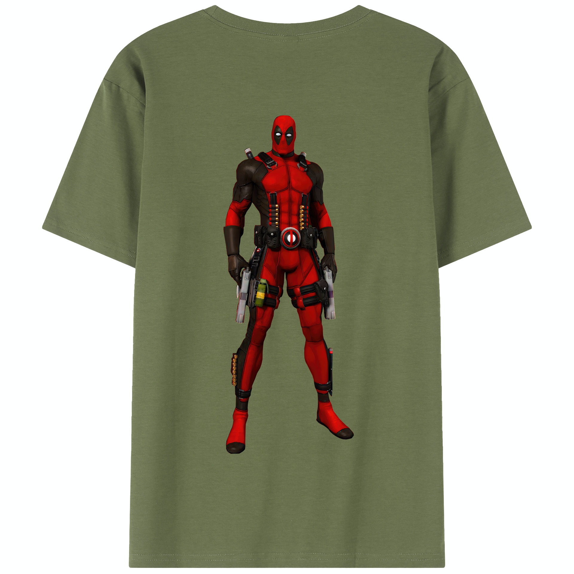 （画像用） Deadpool デッドプール 綿100％半袖Tシャツ（背面プリント）